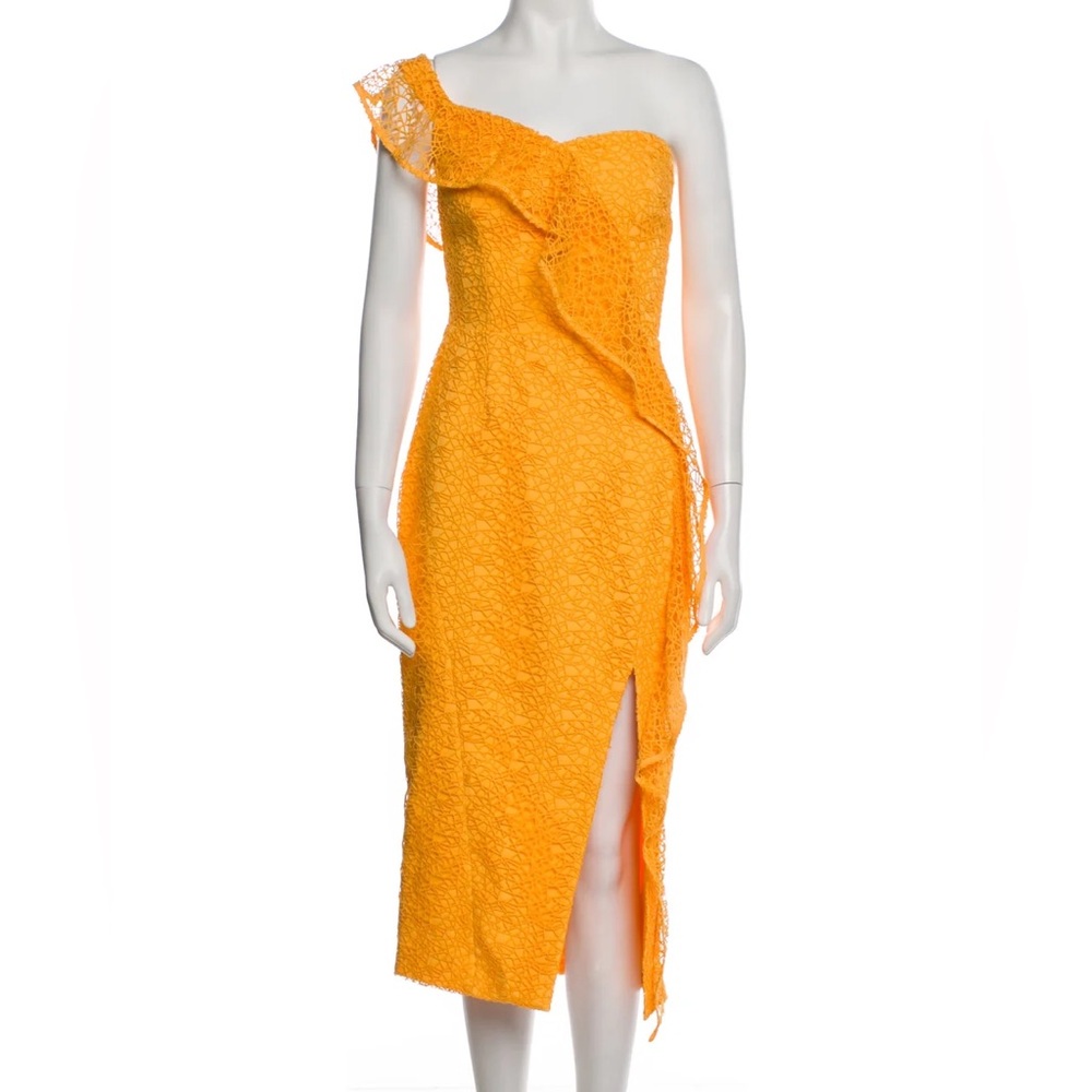 Yellow/orange Rebecca Vallance midi dress